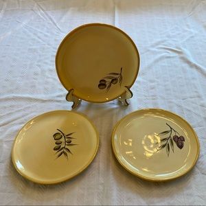Pottery Barn ‘Rustic Olive’, salad plates set of 3